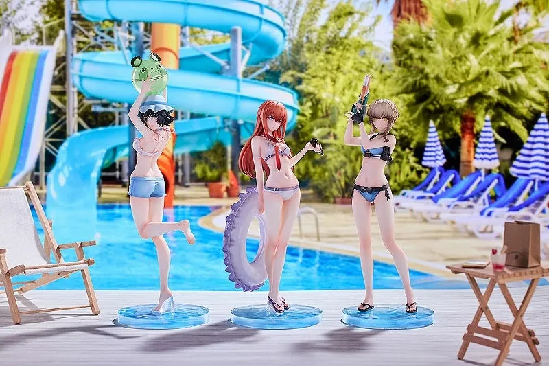 (Bishojo Figure) STEINS;GATE Kurisu Makise & Mayuri Shiina & Suzuha Amane: Swimsuit Ver. Set 1/7 Complete Figure {Bonus: Cards & Tapestry}
