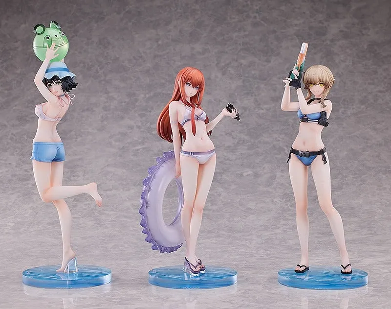 (Bishojo Figure) STEINS;GATE Kurisu Makise & Mayuri Shiina & Suzuha Amane: Swimsuit Ver. Set 1/7 Complete Figure {Bonus: Cards & Tapestry}