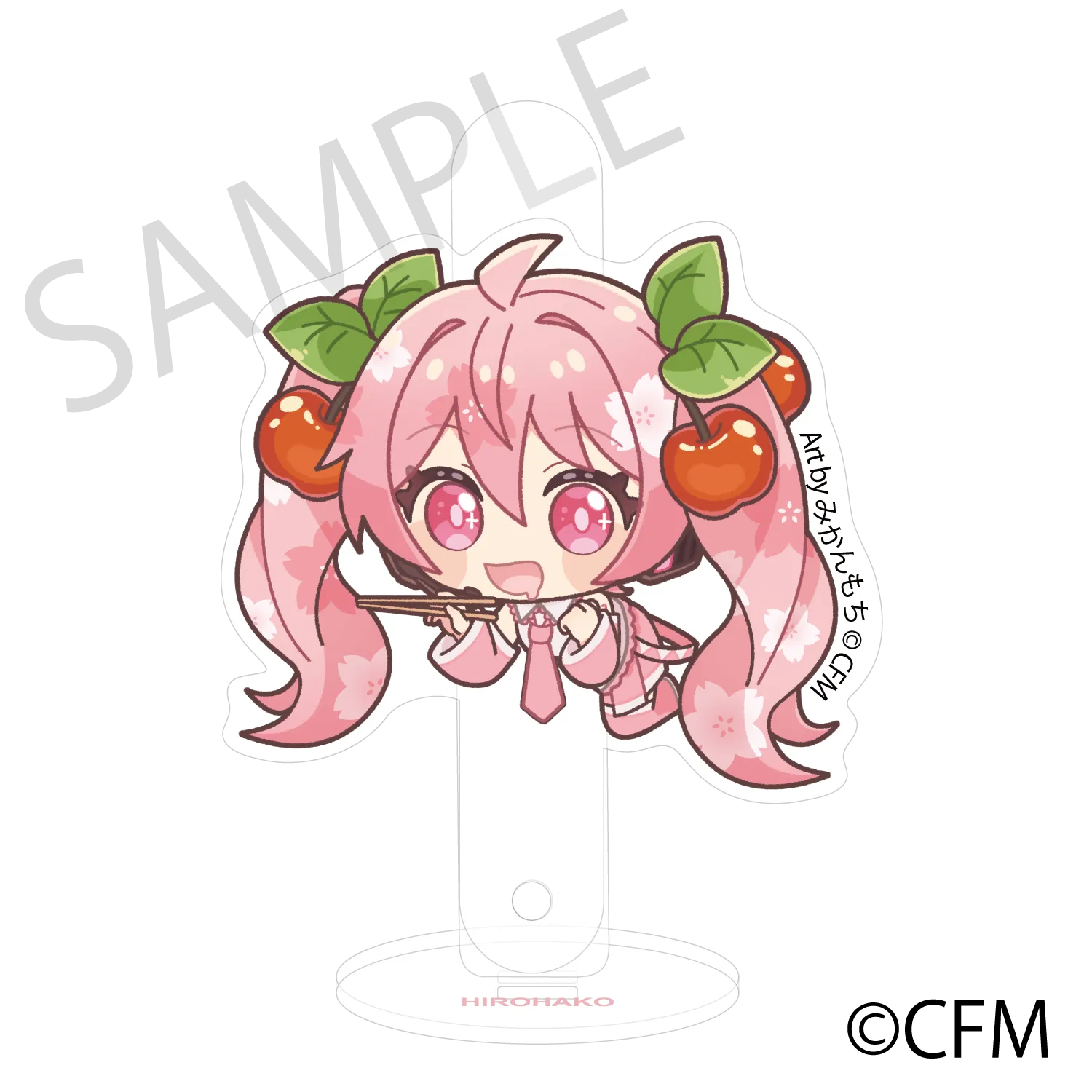 (Goods - Acrylic Stand) Sakura Miku  Hirohako Acrylic Prop and Stand Hakodate 2025 Sakura Miku - Art by Mikanmochi