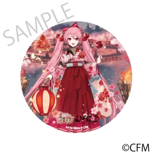 (Goods - Badge) Sakura Miku  Hirohako Mega Tin Badge Stand Hirosaki 2025 - Art by iXima