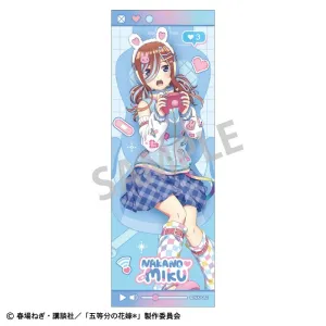 (Goods - Badge) The Quintessential Quintuplets Long Square Button Badge Miku Nakano/Streamer Role-play (animate Advance Sales)
