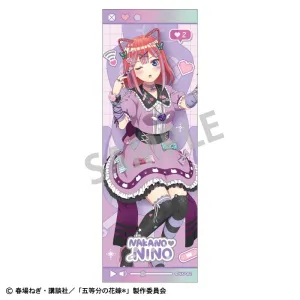 (Goods - Badge) The Quintessential Quintuplets Long Square Button Badge Nino Nakano/Streamer Role-play (animate Advance Sales)
