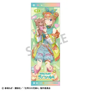 (Goods - Badge) The Quintessential Quintuplets Long Square Button Badge Yotsuba Nakano/Streamer Role-play (animate Advance Sales)