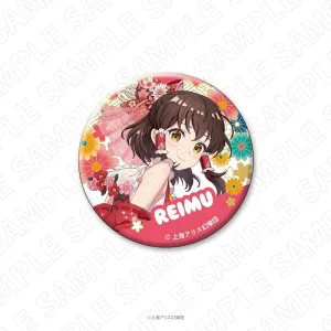 (Goods - Badge) Touhou Project CHARADITIONAL TOY Touhou Project Washi Paper Style Button Badge (Reimu Hakurei) (Re-release)