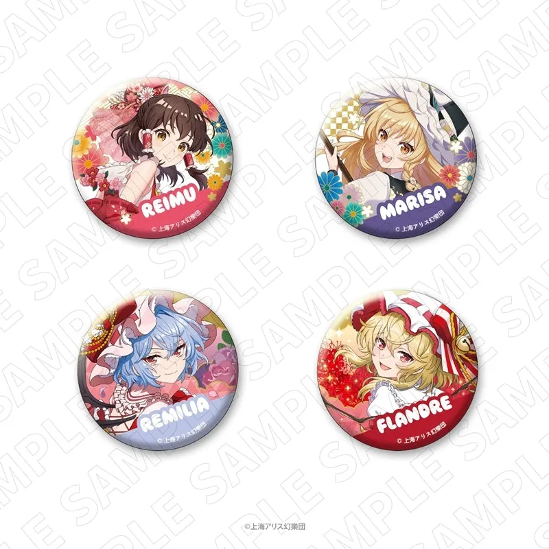 (Goods - Badge) Touhou Project CHARADITIONAL TOY Touhou Project Washi Paper Style Button Badge (Reimu Hakurei) (Re-release)