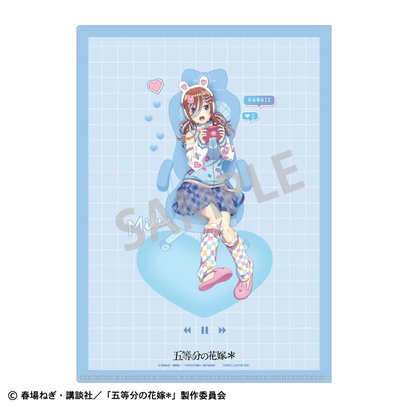 (Goods - Clear File) The Quintessential Quintuplets A4 Single Clear File Miku Nakano/Streamer Role-play (animate Advance Sales)