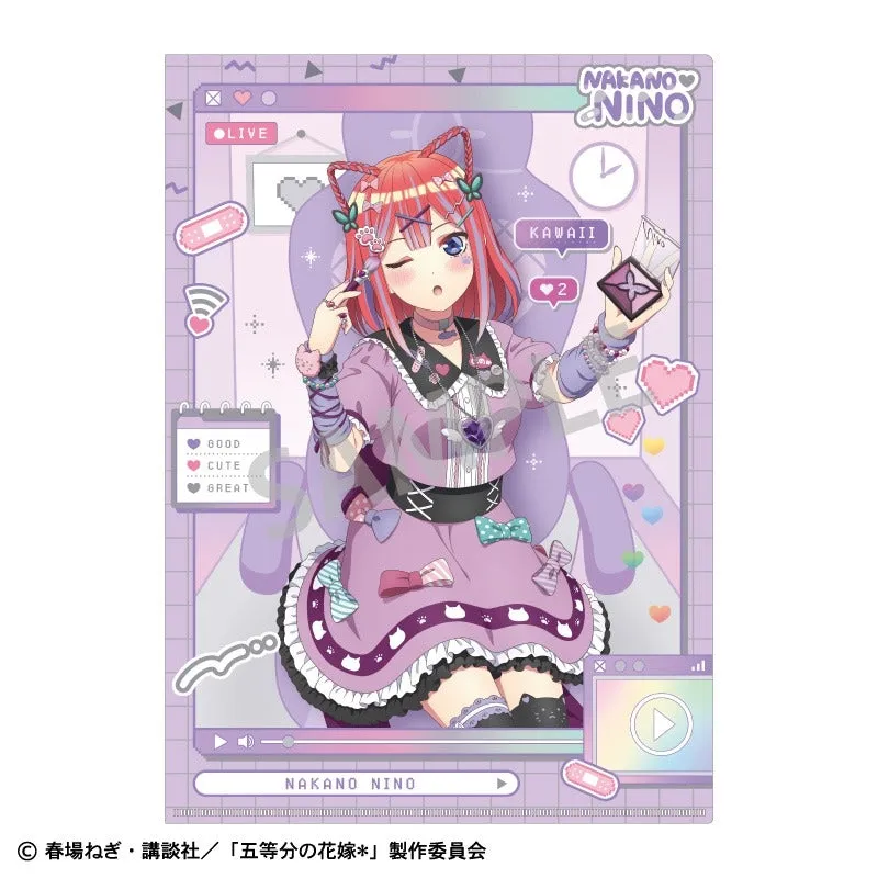 (Goods - Clear File) The Quintessential Quintuplets A4 Single Clear File Nino Nakano/Streamer Role-play (animate Advance Sales)