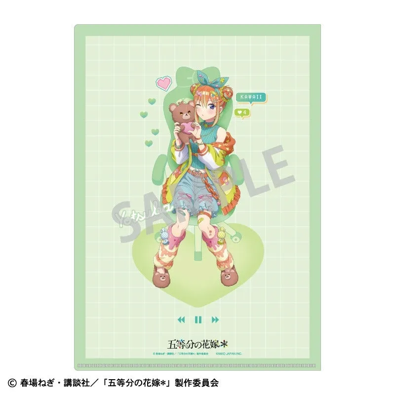 (Goods - Clear File) The Quintessential Quintuplets A4 Single Clear File Yotsuba Nakano/Streamer Role-play (animate Advance Sales)
