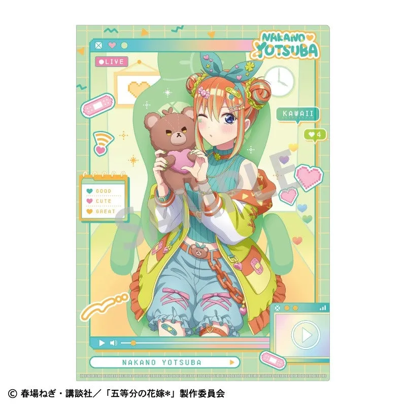 (Goods - Clear File) The Quintessential Quintuplets A4 Single Clear File Yotsuba Nakano/Streamer Role-play (animate Advance Sales)