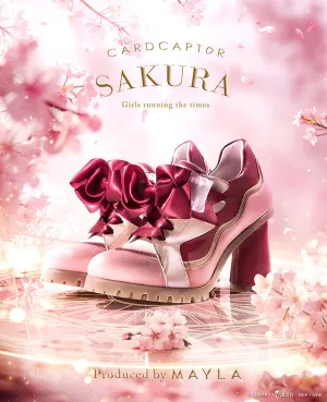 (Goods - Footwear) CARDCAPTOR SAKURA ICONIQUE HEEL SNEAKERS [Ribboned Rose]