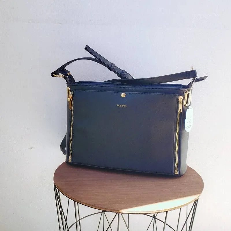 (Goods - Itabag) Non-Character Original Clear Reversible Shoulder Bag Navy [REA RARE]