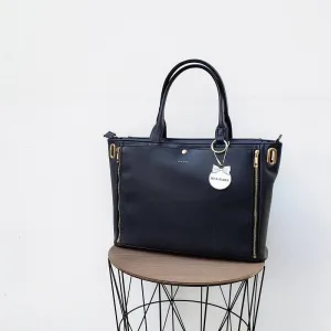 (Goods - Itabag) Non-Character Original Clear Reversible Tote Bag Black [REA RARE]
