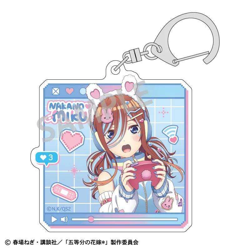 (Goods - Key Chain) The Quintessential Quintuplets Acrylic Key Chain Miku Nakano/Streamer Role-play (animate Advance Sales)
