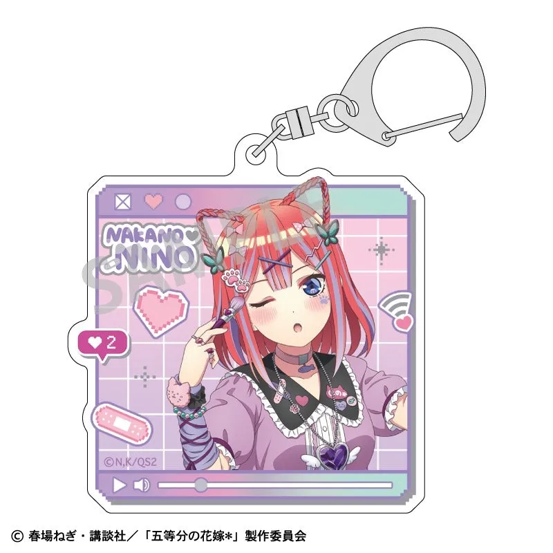 (Goods - Key Chain) The Quintessential Quintuplets Acrylic Key Chain Nino Nakano/Streamer Role-play (animate Advance Sales)