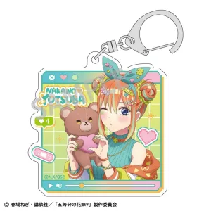 (Goods - Key Chain) The Quintessential Quintuplets Acrylic Key Chain Yotsuba Nakano/Streamer Role-play (animate Advance Sales)