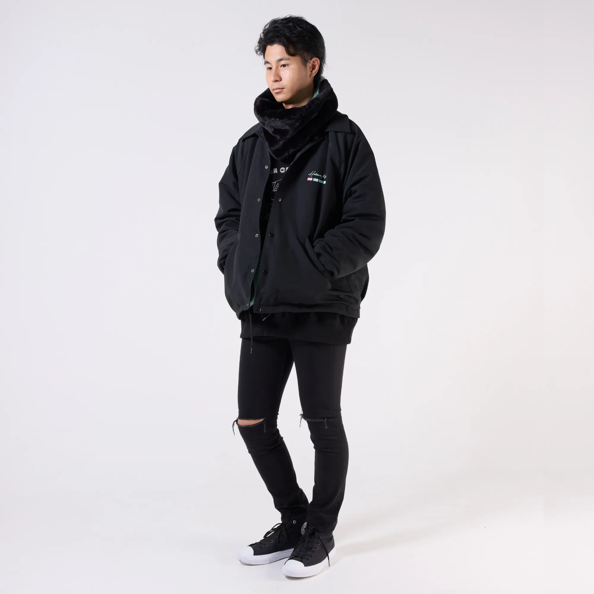 (Goods - Outerwear) Hatsune Miku Faux Fur Lined Coach Jacket