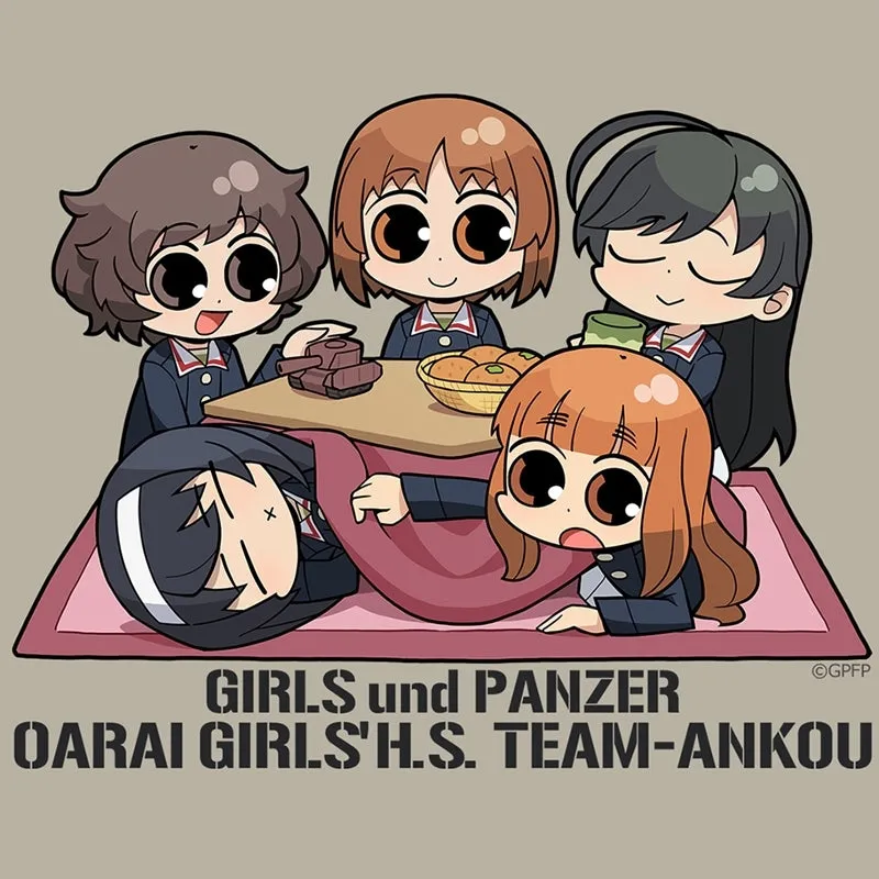 (Goods - Shirt) Girls und Panzer das Finale T-shirt (Anglerfish Team/Kotatsu) XL Size