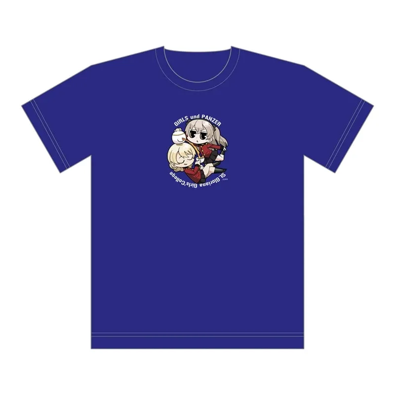 (Goods - Shirt) Girls und Panzer das Finale T-shirt (Darjeeling & Alice Shimada/Black Tea) M Size