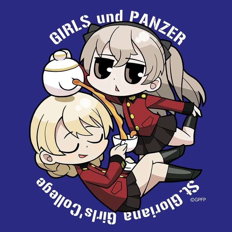 (Goods - Shirt) Girls und Panzer das Finale T-shirt (Darjeeling & Alice Shimada/Black Tea) M Size