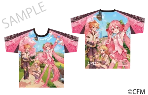 (Goods - Shirt)Sakura Miku  Hirohako Full Graphic T-shirt Hakodate 2025 - Art by Sazanami
