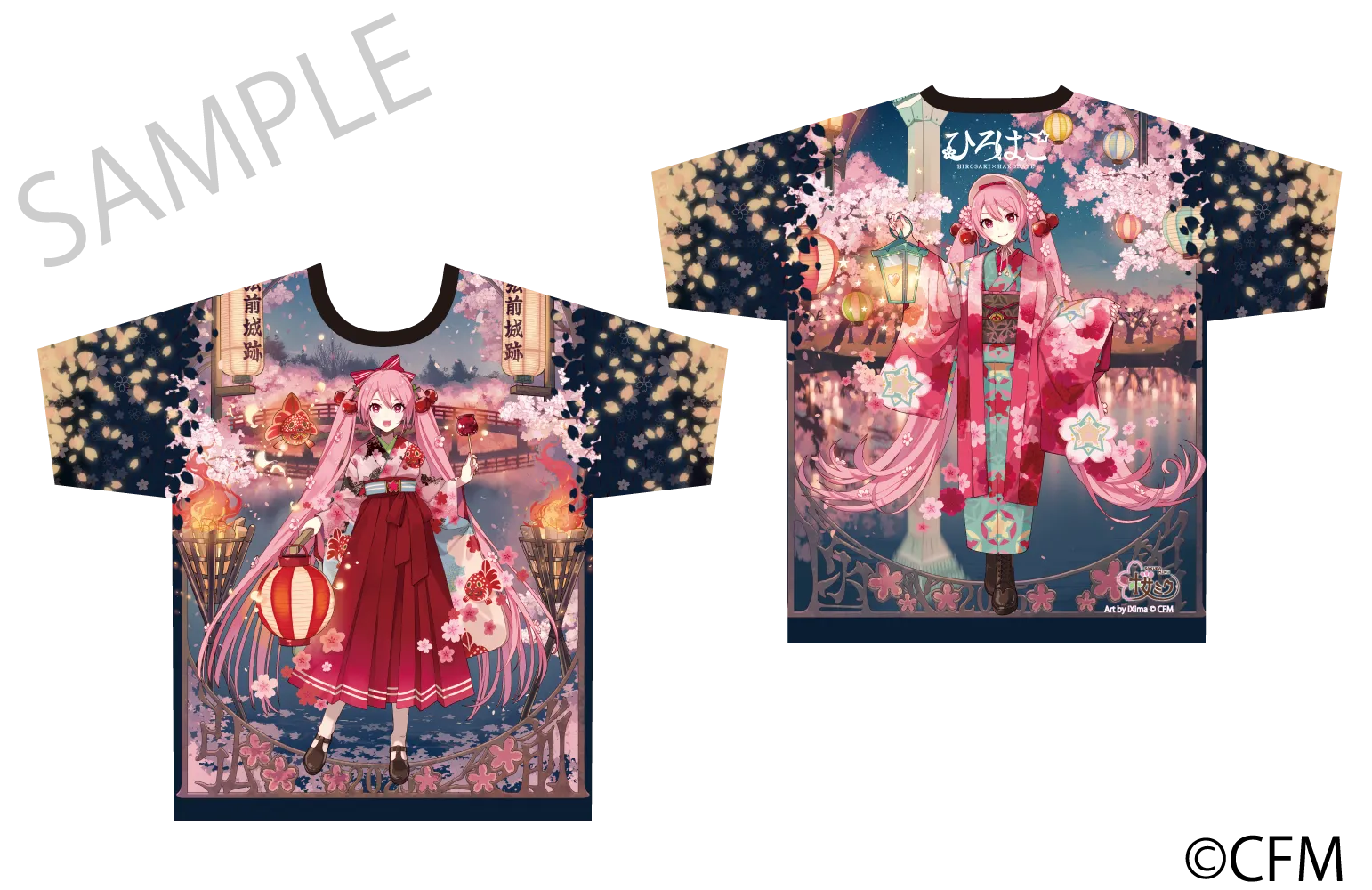 (Goods - Shirt)Sakura Miku  Hirohako Full Graphic T-shirt Hirohako 2025 - Art by iXima