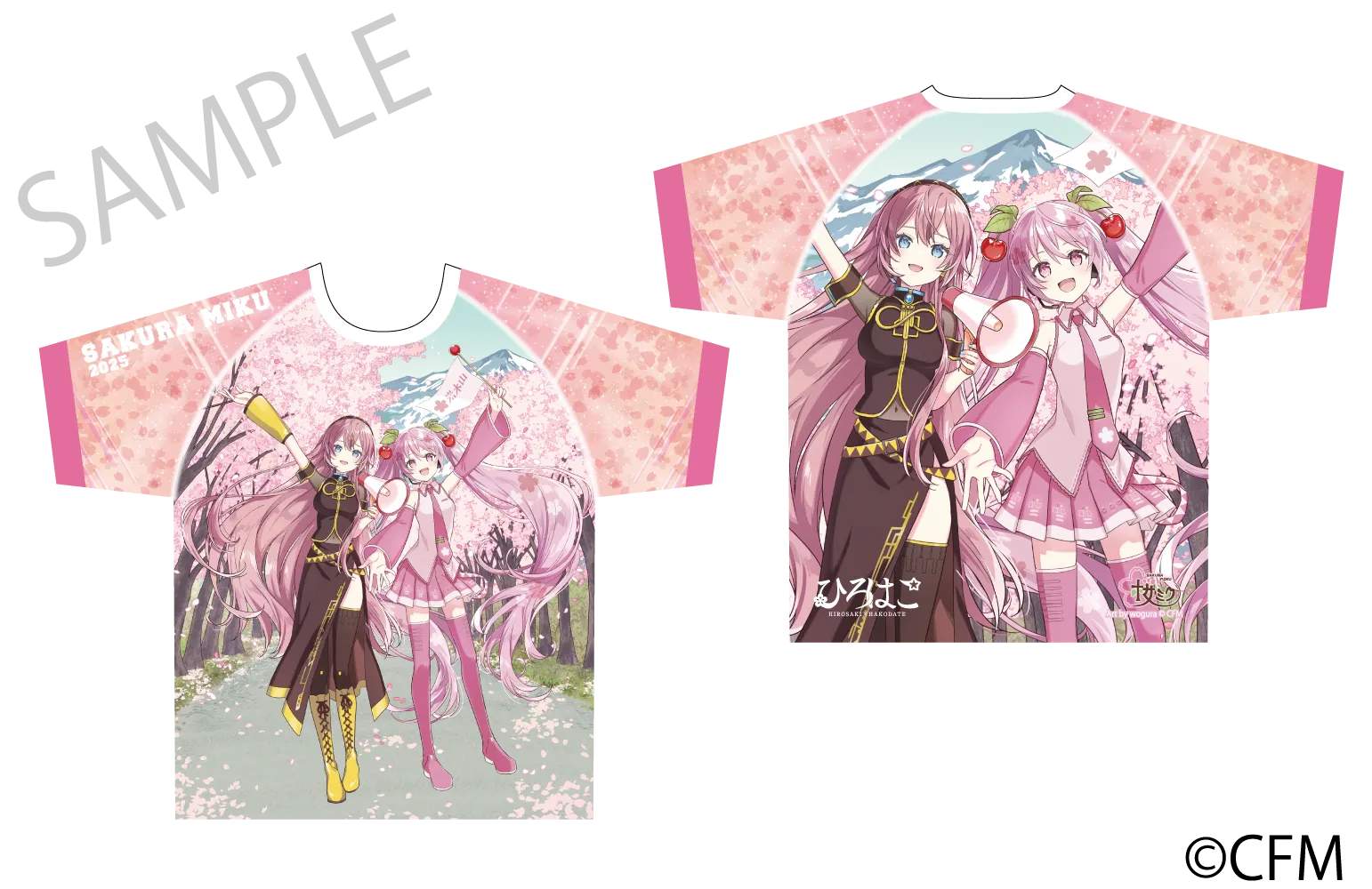 (Goods - Shirt)Sakura Miku  Hirohako Full Graphic T-shirt Hirosaki 2025 - Art by wogura