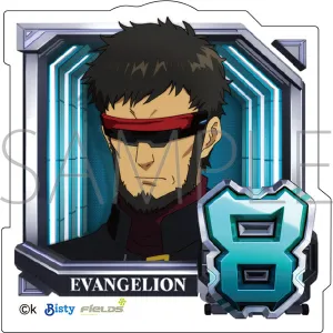 (Goods - Sticker) Evangelion Die-cut Sticker Normal Pattern (8. Gendou Ikari), Pachinko Shin Evangelion
