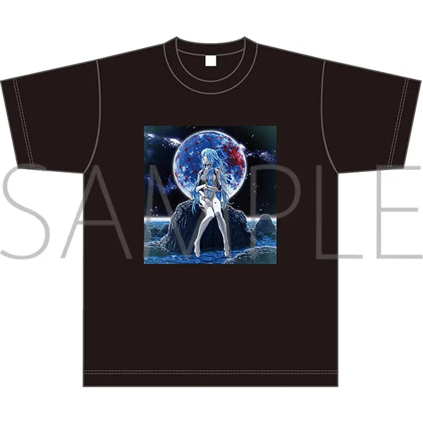 (Goods - T-shirt) Evangelion T-shirt Rei Ayanami (Long Hair)(Black, Free Size), Pachinko Shin Evangelion