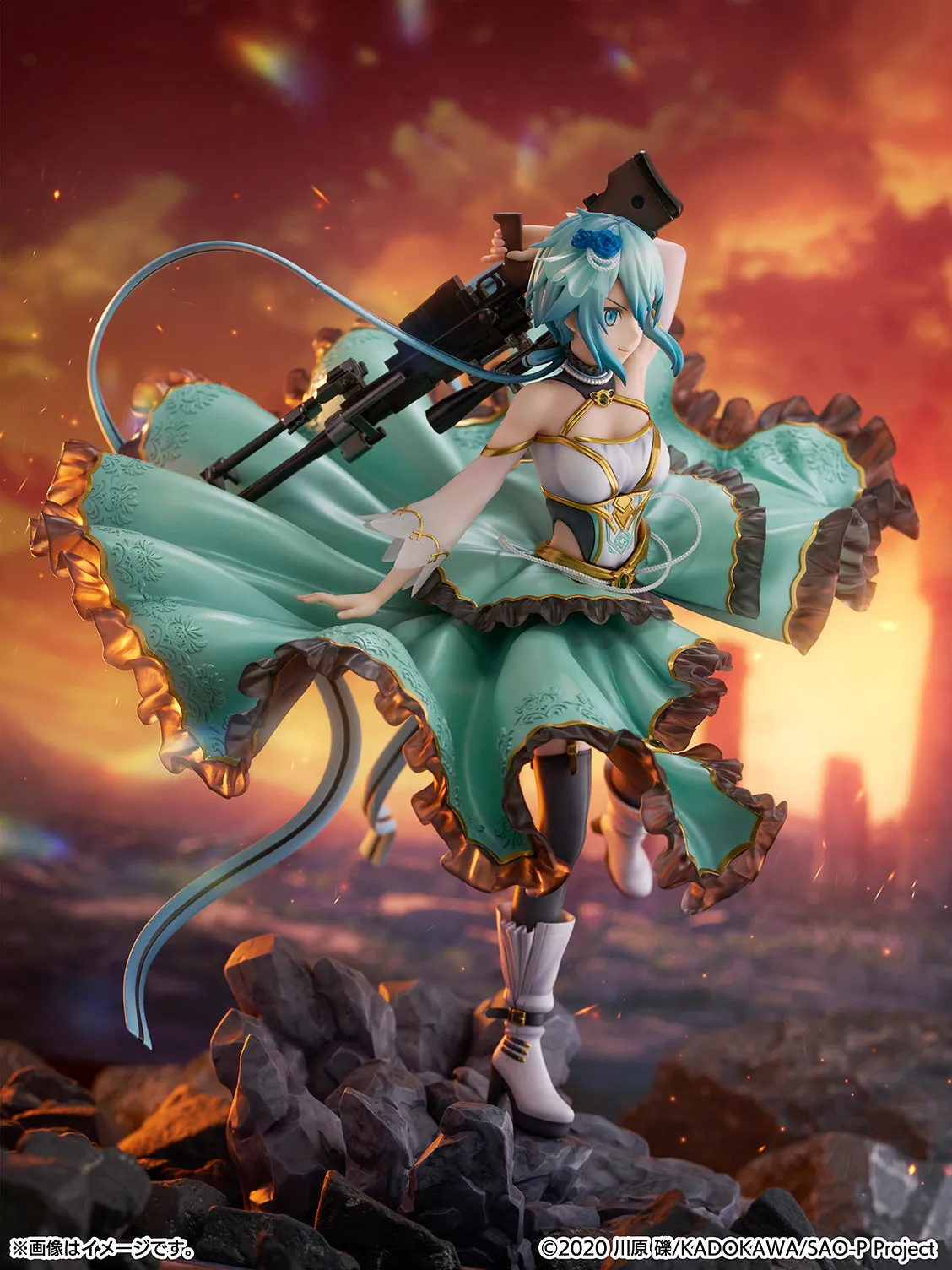 [Pre-order] Sword Art Online - Sinon (Crystal Dress Ver.) 1/7 Scale Figure CyberZ