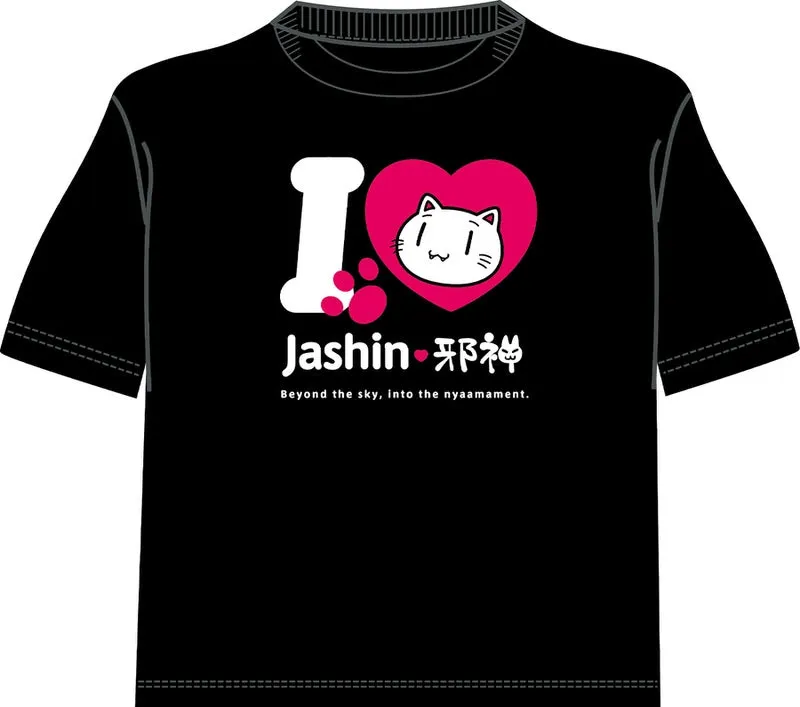 [t](Goods - T-shirt) Aokana: Four Rhythm Across the Blue I LOVE Jashin-chan T-shirt Remake Ver.